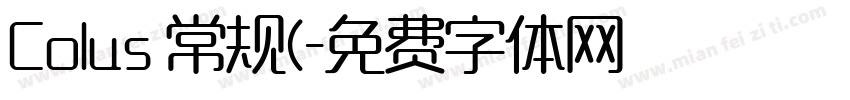 Colus 常规(字体转换